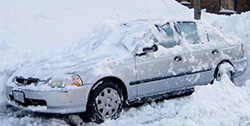 car in the snow